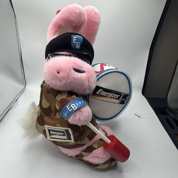 1998, 2000 Energizer Bunny Pink Military Green Camo Plush Toy. 12" - Picture 1 of 8